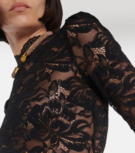 Rabanne Top in pizzo floreale - Rabanne - Modalova