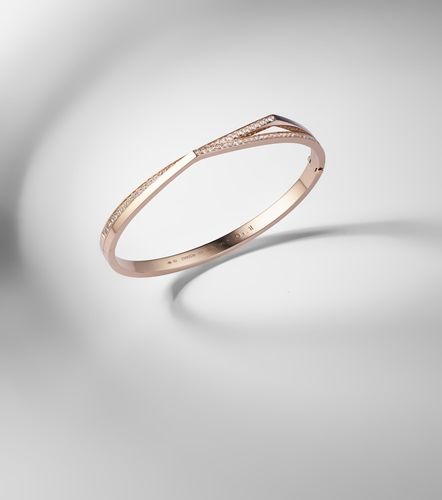 Antifer 18kt rose bangle with diamonds - Repossi - Modalova