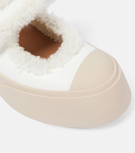 Sneakers Pablo aus Leder mit Shearling - Marni - Modalova