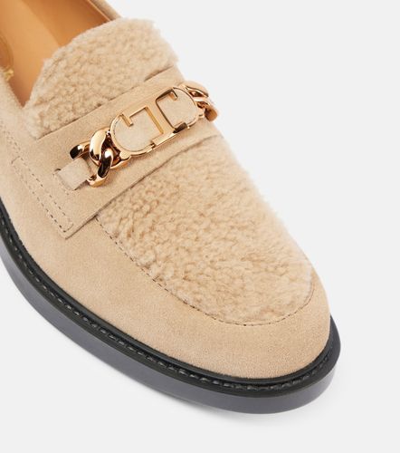 Shearling-trimmed suede loafers - Tod's - Modalova