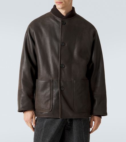 Giacca in pelle con shearling - A.Presse - Modalova