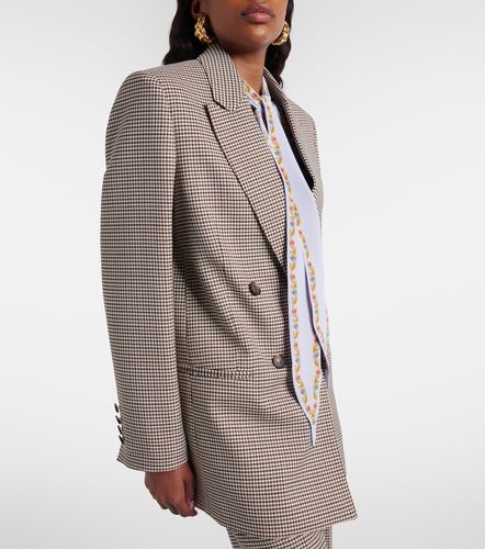 Checked double-breasted wool-blend blazer - Etro - Modalova