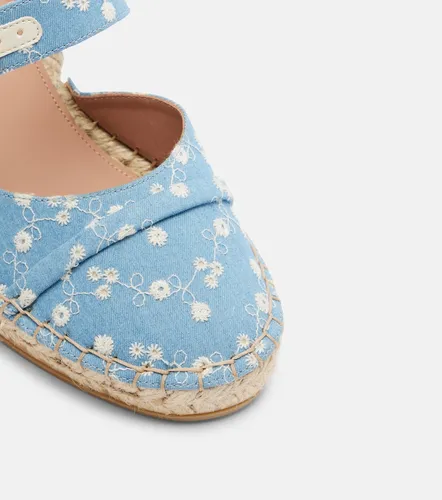 Alpargatas con cuña Farah de denim - Malone Souliers - Modalova