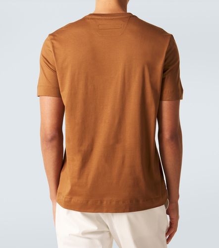 Camiseta de jersey de algodón con logo - Zegna - Modalova