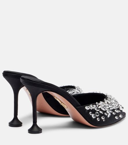 Bisous 85 embellished satin mules - Aquazzura - Modalova