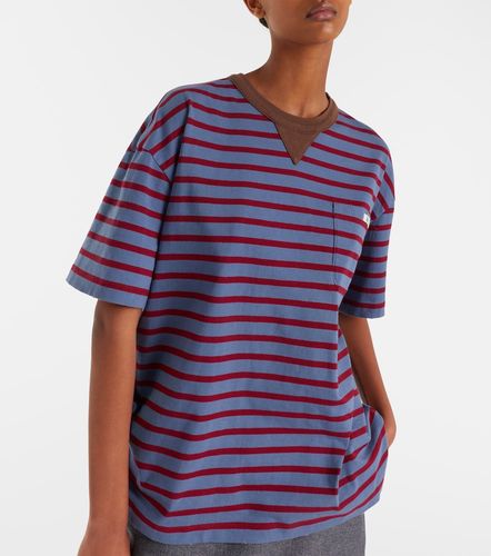 Camiseta de jersey de algodón a rayas - Prada - Modalova