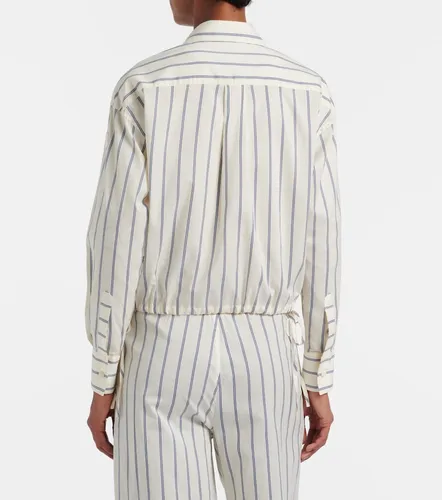 Camicia in cotone e seta a righe - Moncler - Modalova