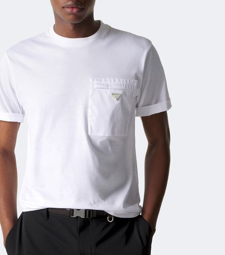 Camiseta Re-Nylon de jersey de algodón - Prada - Modalova