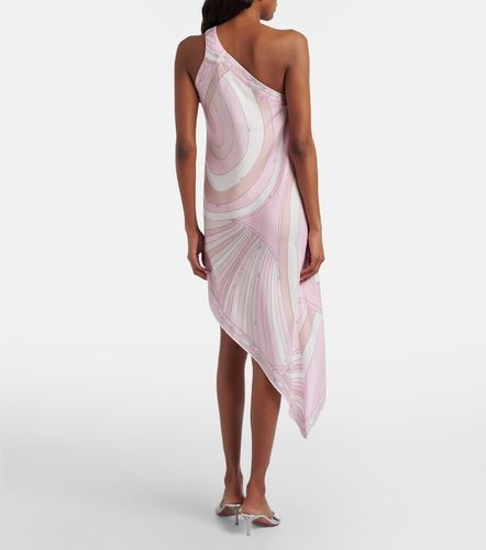 Iride asymmetric silk twill midi dress - Pucci - Modalova