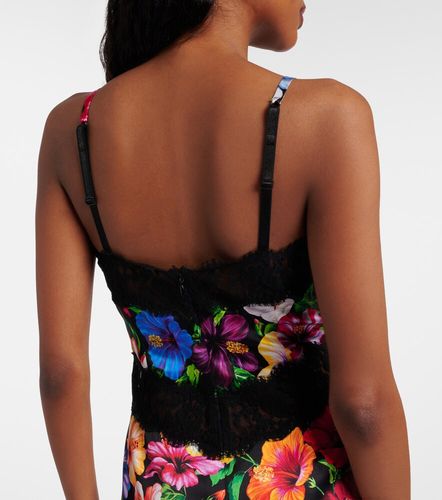 Minikleid aus einem Seidengemisch mit Spitze - Dolce&Gabbana - Modalova
