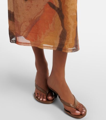 SIR Draped printed mesh midi dress - SIR - Modalova