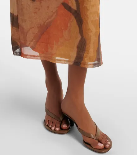 SIR Draped printed mesh midi dress - SIR - Modalova