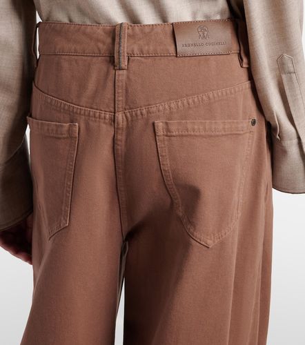 Jeans a gamba larga con monili - Brunello Cucinelli - Modalova