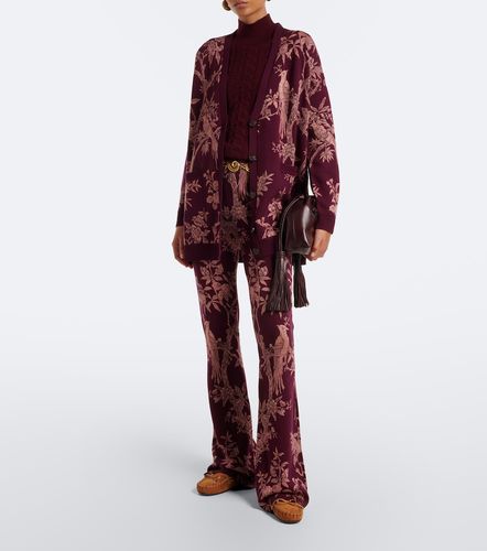 Pantaloni flared in misto lana jacquard - Etro - Modalova
