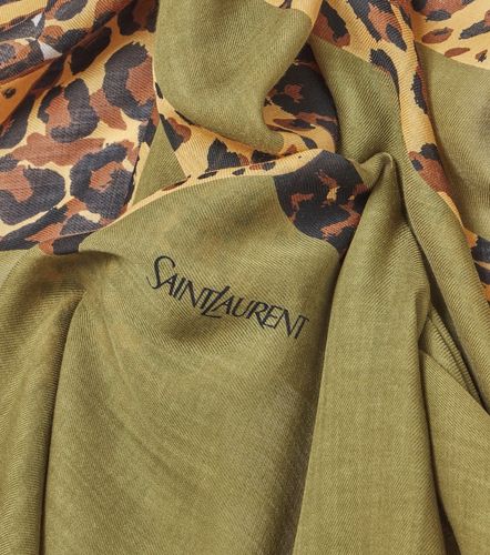 Bufanda de lana estampada - Saint Laurent - Modalova