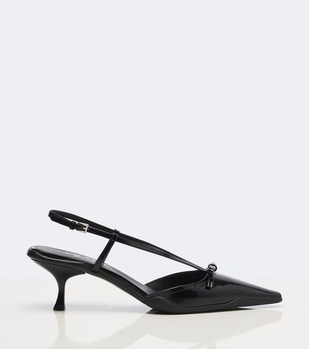 Bow-detail leather slingback pumps - Prada - Modalova