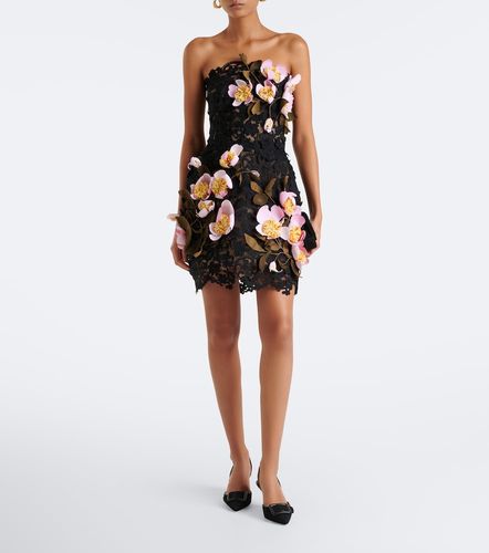 Abito bustier corto in pizzo guipure - Oscar de la Renta - Modalova