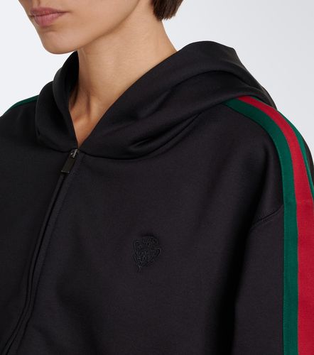 Sudadera con capucha de jersey con Web - Gucci - Modalova