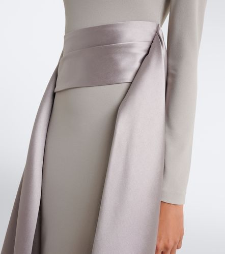 Abito lungo Olivia in crêpe con raso - Solace London - Modalova