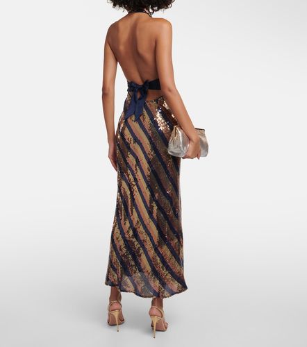 Sequined halterneck open-back gown - Rixo - Modalova