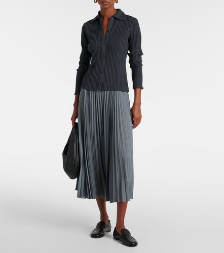 Ribbed-knit cotton-blend polo pullover - Vince - Modalova