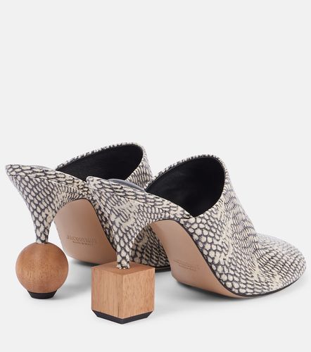 Bisou 90 snake-effect leather mules - Jacquemus - Modalova