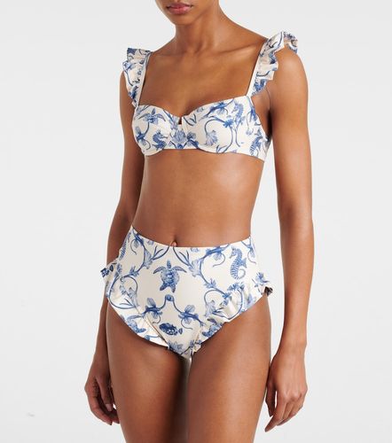 Jengibre printed ruffled bikini bottoms - Agua by Agua Bendita - Modalova