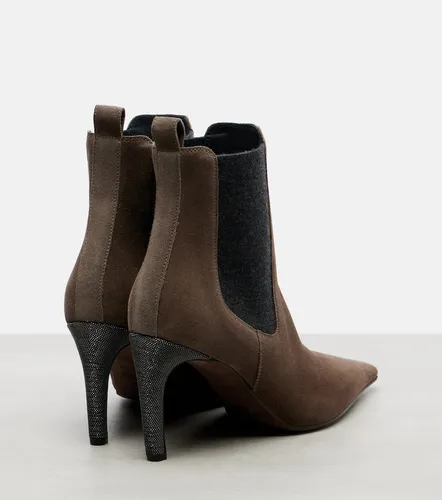 Chelsea Monili suede ankle boots - Brunello Cucinelli - Modalova