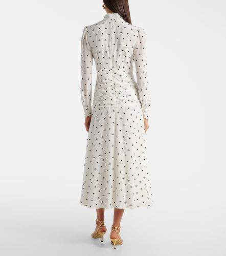 Abito midi in seta a pois - Alessandra Rich - Modalova
