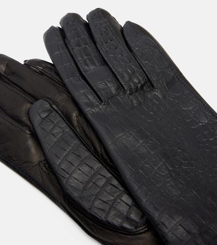 Toteme Croc-effect leather gloves - Toteme - Modalova