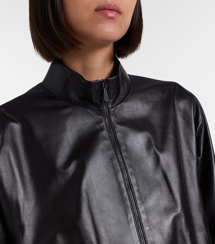 Gucci Leather bomber jacket - Gucci - Modalova