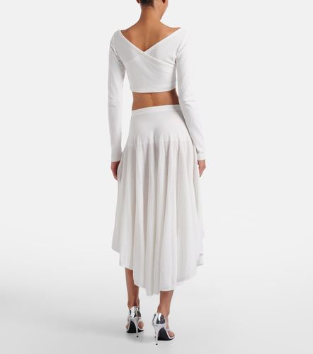 Alaïa Semitransparenter Rock aus Baumwoll-Crêpe - Alaia - Modalova