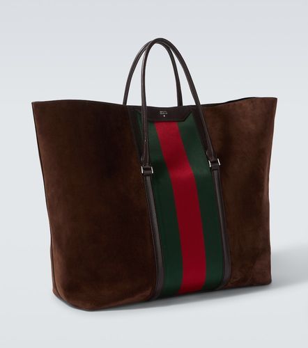 Gucci Borsa Web Stripe in suede - Gucci - Modalova