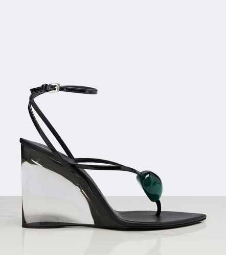 Invisible leather wedge thong sandals - Alaia - Modalova