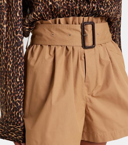 Shorts de algodón con cinturón - Saint Laurent - Modalova