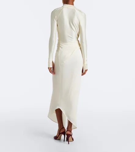 Lea draped jersey midi dress - Victoria Beckham - Modalova