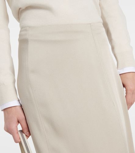 Gonna lunga in satin - Brunello Cucinelli - Modalova