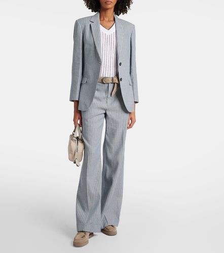 Pantaloni a gamba larga in misto cotone - Brunello Cucinelli - Modalova