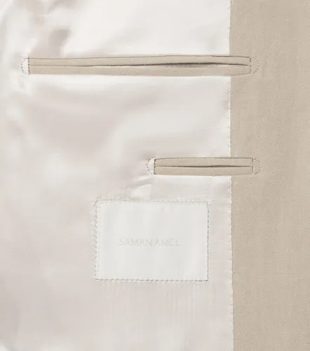 Single-breasted linen suit jacket - Saman Amel - Modalova