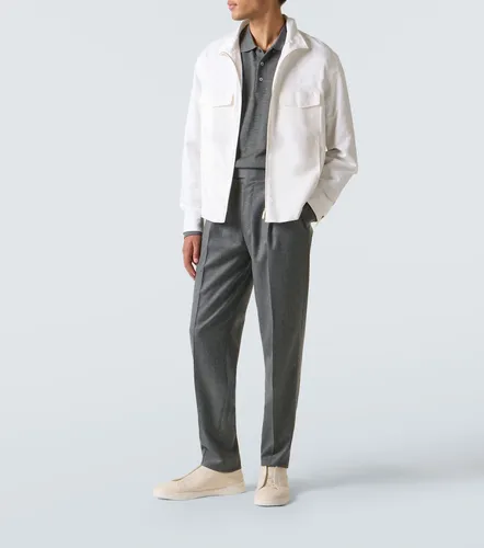 Zegna Wool flannel straight pants - Zegna - Modalova