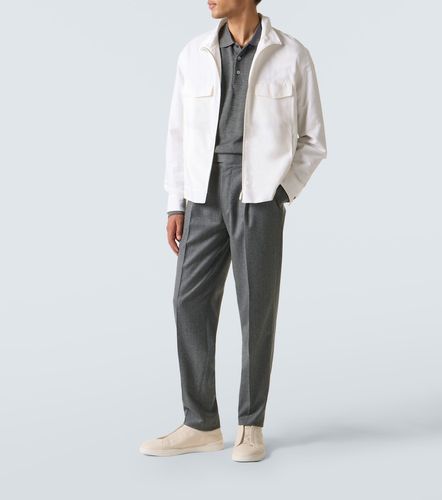 Zegna Wool flannel straight pants - Zegna - Modalova