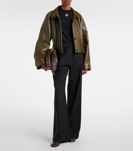 Logo wool mid-rise straight pants - Loewe - Modalova