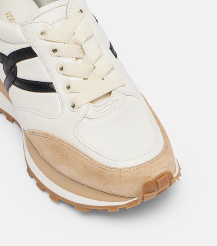 Valentina suede-trimmed leather sneakers - Veronica Beard - Modalova