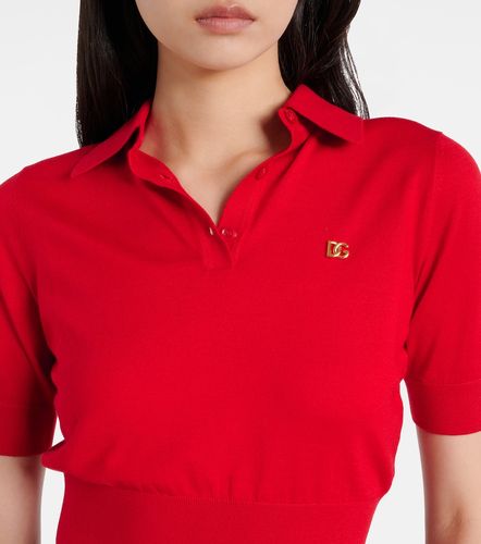 Polo in maglia di cashmere e seta - Dolce&Gabbana - Modalova