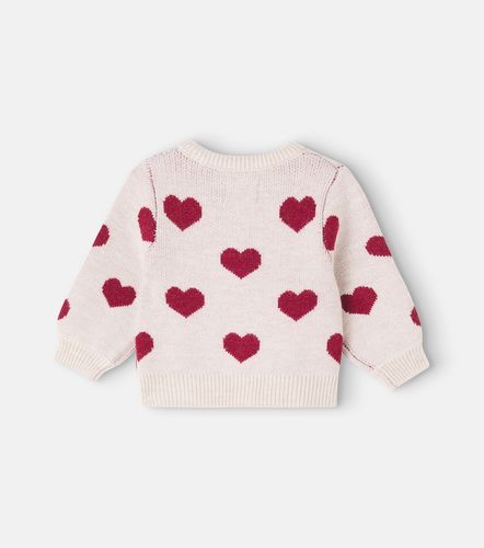 Bebé - cárdigan Hearts de lana en jacquard - Wheat - Modalova