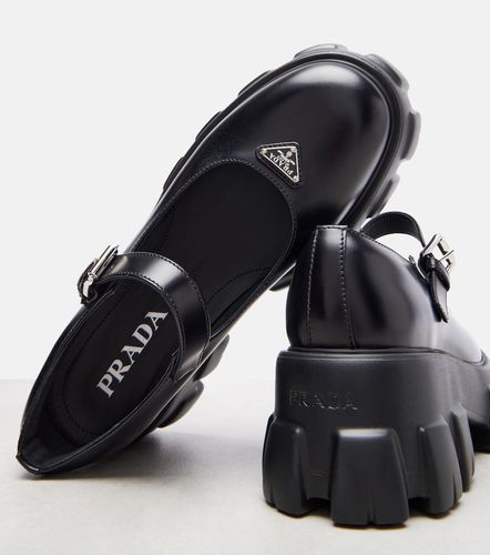 Monolith leather Mary Jane flats - Prada - Modalova