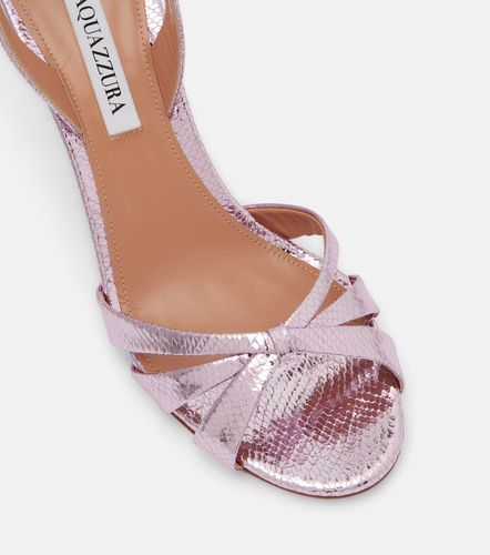 Tati 85 snake-effect slingback sandals - Aquazzura - Modalova