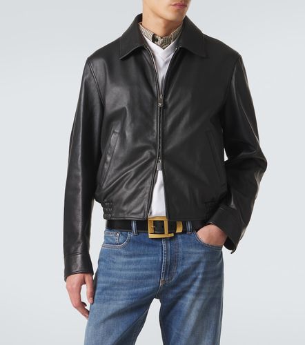 Versace Leather blouson jacket - Versace - Modalova