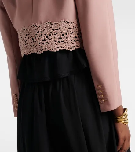 Cropped virgin wool gabardine jacket - Chloe - Modalova