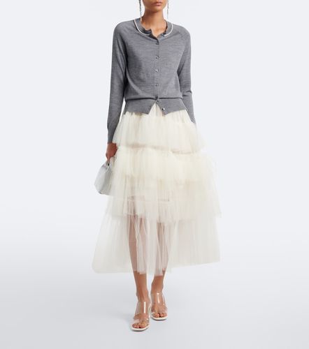 Gonna midi in tulle con volant - Simone Rocha - Modalova